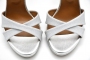 Women's sandals iridescent silver