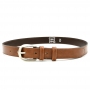 Women's belts in leather with silver buckle