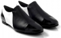 Black and white loafers
