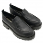 Women's loafers in black leather