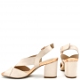 Sandals in nude leather