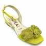 Suede yellow sandals