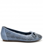 Women's ballerinas in perforated leather