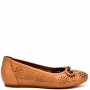 Women's ballerinas in perforated leather