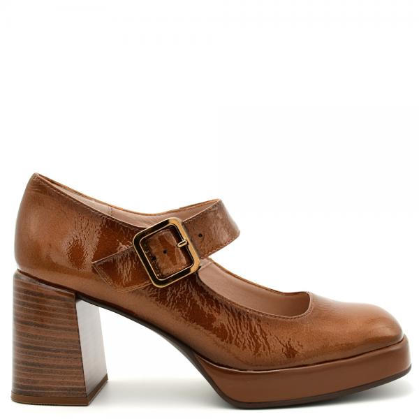 Women's tokio heels in brown leather