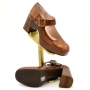 Women's tokio heels in brown leather