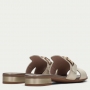 Women's Lena slippers in leather with a low heel