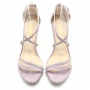 Women's sandals in lilac leather