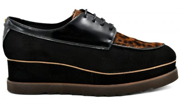 Loafers with leopar detail