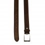 Men's belts in dark brown suede leather