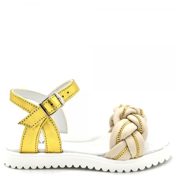 Sandals for girl beige gold