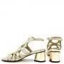 Women's bayona sandals in gold leather