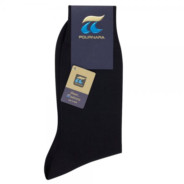 Men's socks 110 classic black 100% mercerized cotton
