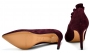 Women's heels in burgundy suede leather